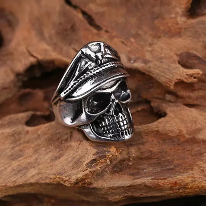 Wholesale Men'S Fashion Retro Undead Legion Captain Vulcan Skull Ring