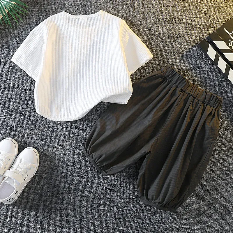 Wholesale Boy'S Casual Solid Two-Piece Set - Image 3