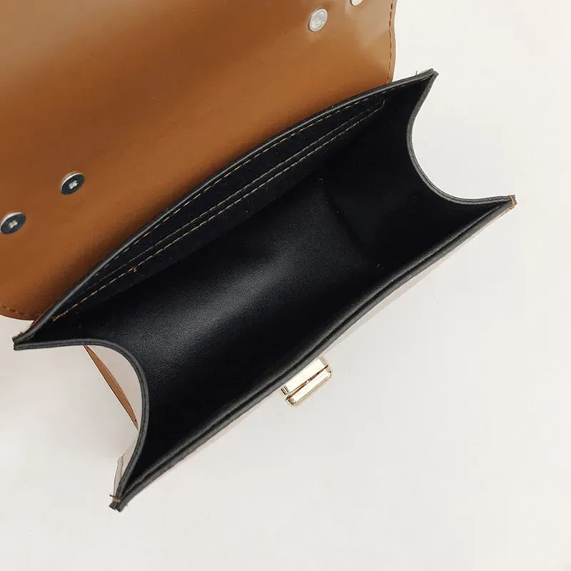 Simple Fashion Trendy All-match Versatile Shield Lock Buckle Messenger Handbags Design Crossbody Doctor Bags - Image 4