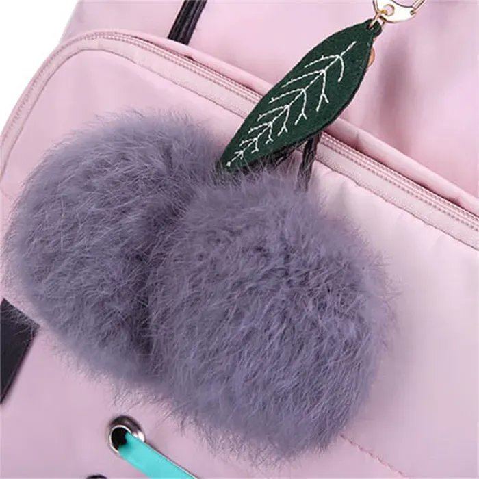 Women Fashion Pompon Decorative Lace Up Backpack - Image 7