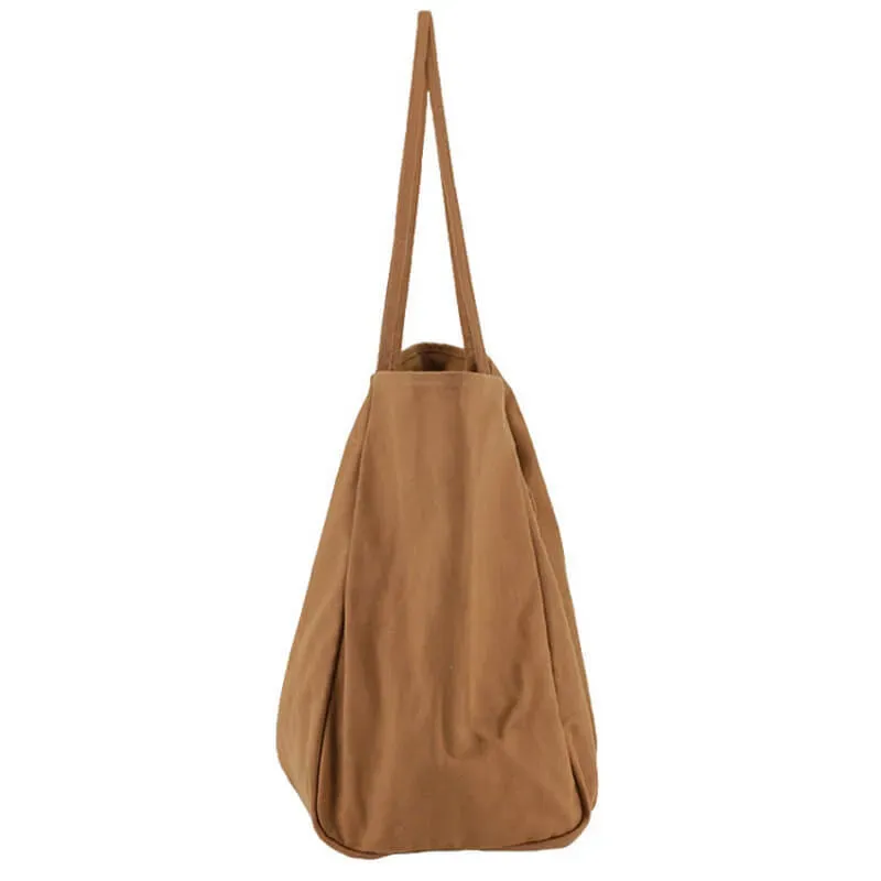 Women Fashion Solid Color Large Capacity Canvas Tote Bag - Image 8