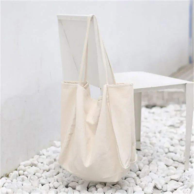 Women Fashion Solid Color Large Capacity Canvas Tote Bag - Image 13