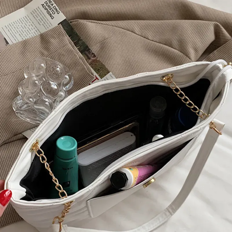 Women Fashion Solid Color Chain Shoulder Bag - Image 7