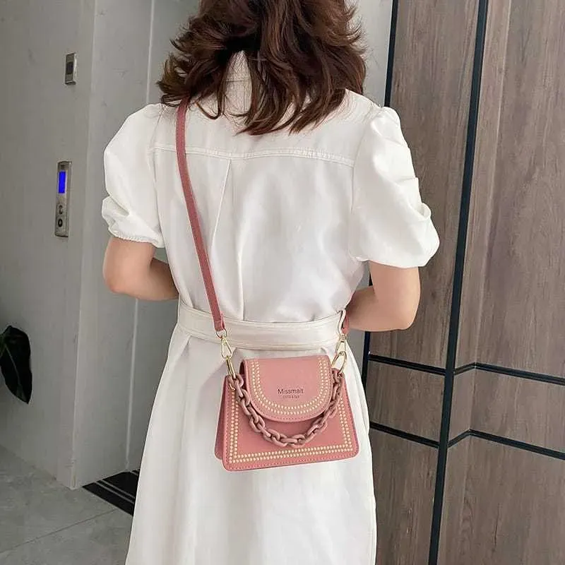 Women Fashion Adjustable Strap Square Flap Bag - Image 5
