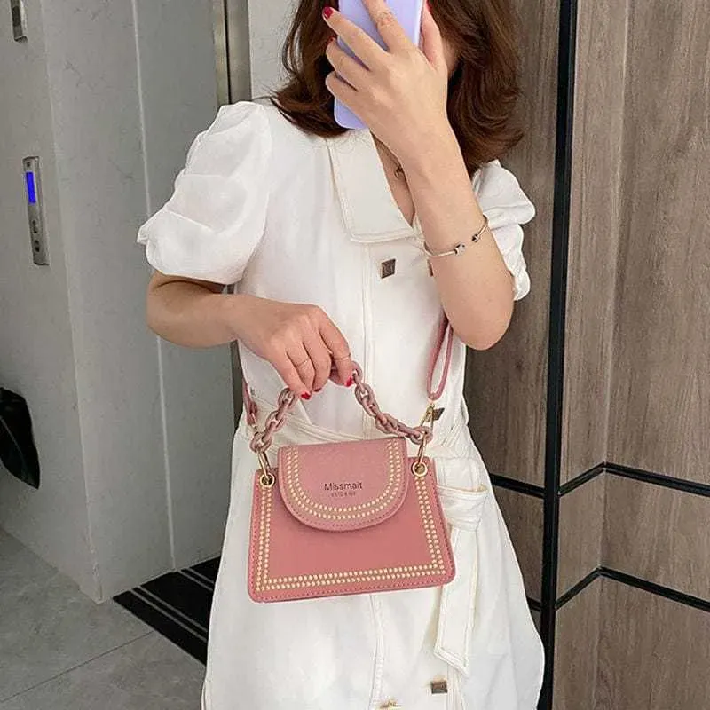 Women Fashion Adjustable Strap Square Flap Bag - Image 6