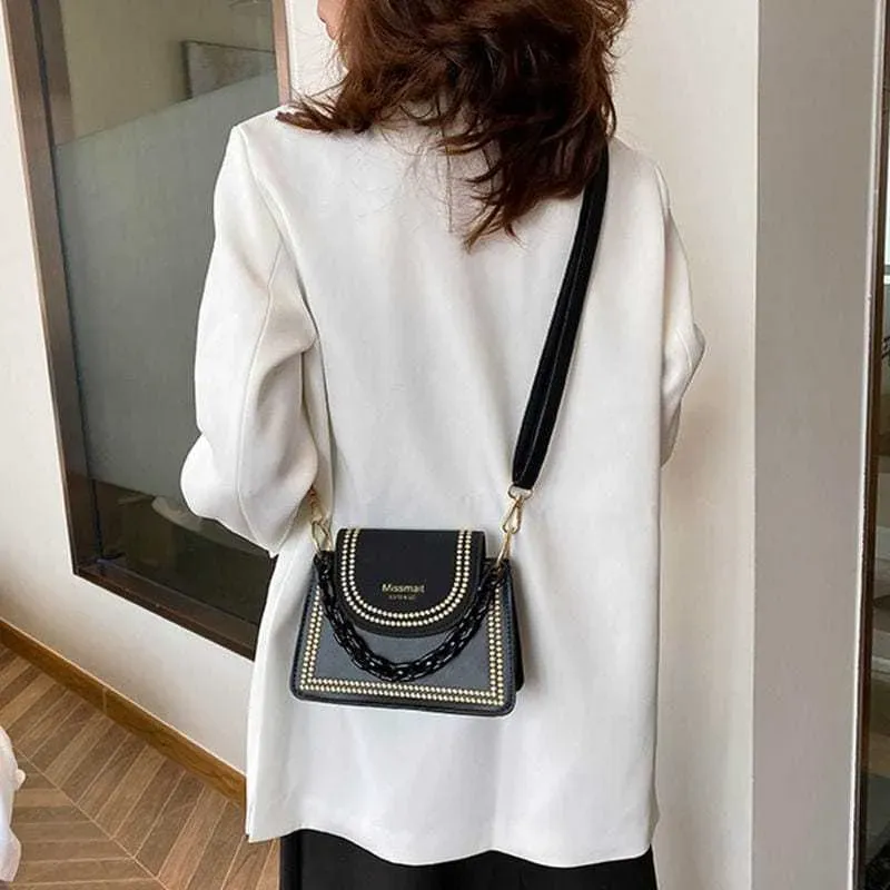 Women Fashion Adjustable Strap Square Flap Bag - Image 10