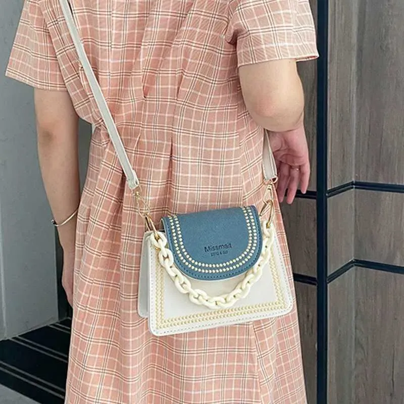 Women Fashion Adjustable Strap Square Flap Bag - Image 12