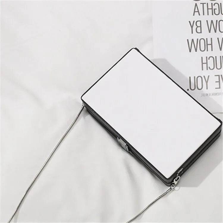 Women Retro Chain Strap Banknote Square Crossbody Bag - Image 7