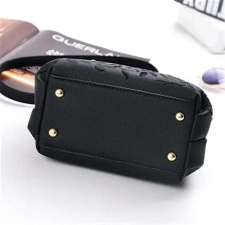 Women Fashion Floral Embroidery Metal Letter Zipper Tote Bag - Image 4