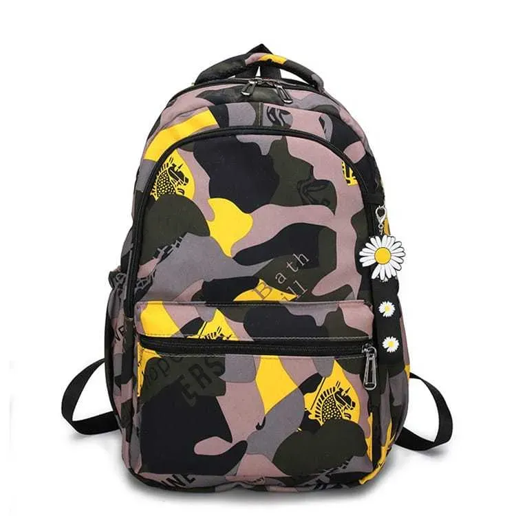 Unisex Fashion Zipper Camouflage Large Capacity Backpack - Image 11
