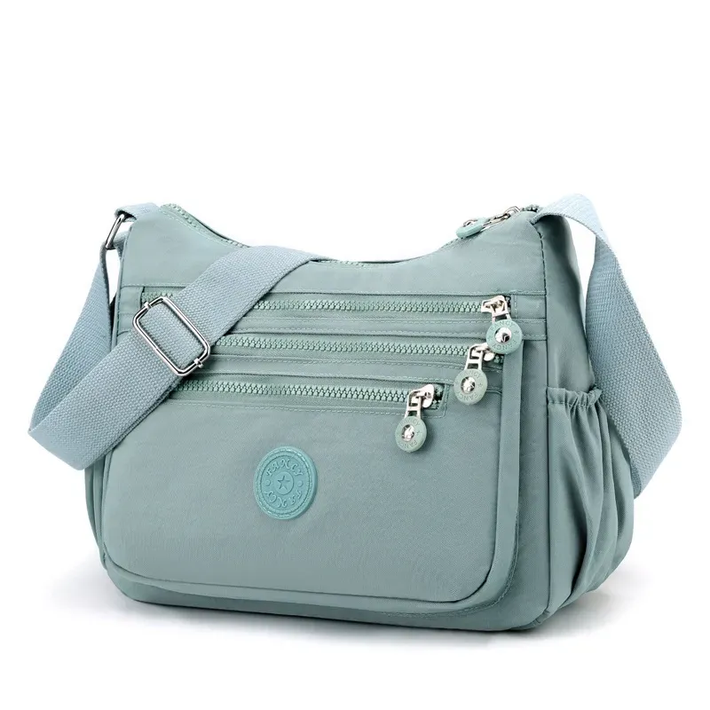 Women Casual Multi Pocket Design Zipper Design Solid Color Large Capacity Shoulder Bag - Image 5