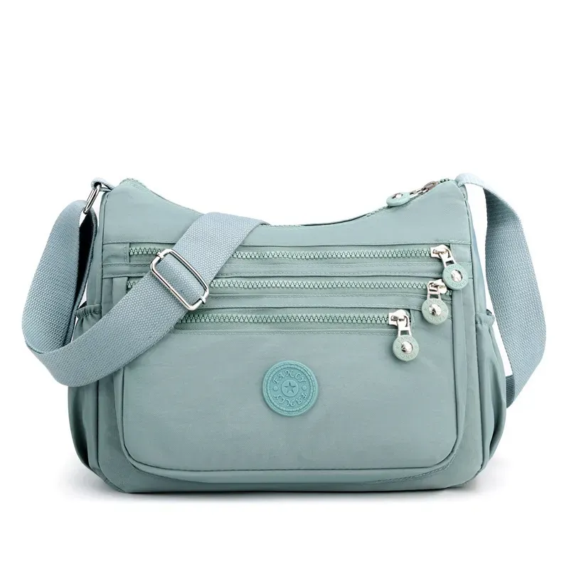 Women Casual Multi Pocket Design Zipper Design Solid Color Large Capacity Shoulder Bag - Image 11