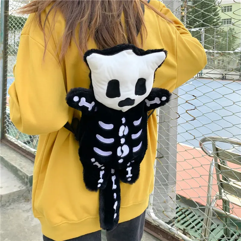 Funny Little Monster Women Cartoon Design Color Blocking Shoulder Handle Bag