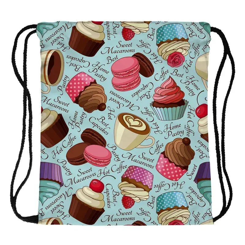 Creative Cupcake Printed Women Casual Drawstring Bag - Image 3