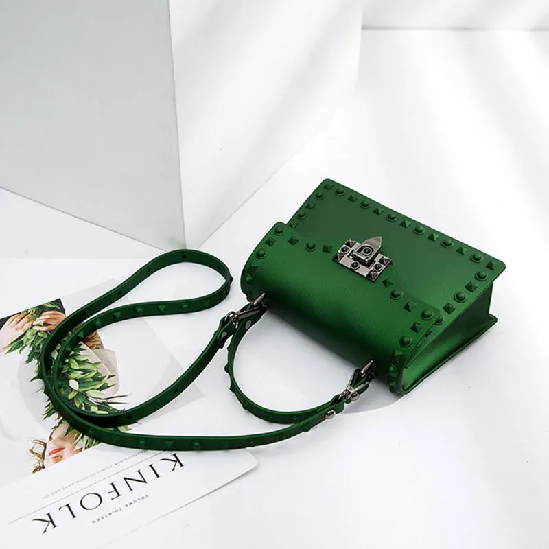 20*8*14cm Women Fashion Matte Surface Rivet Design Crossbody Bag - Image 10