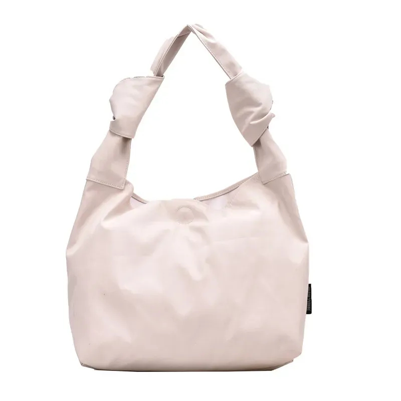 Women Casual Design Solid Color Large Capacity Shoulder Handle Tote Bag - Image 5