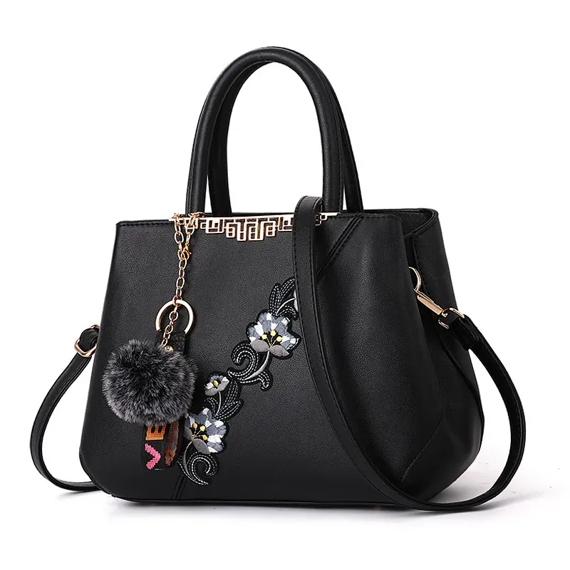 Contrast Color Ladies Flower Handbag Shoulder Fashion Bag - Image 9
