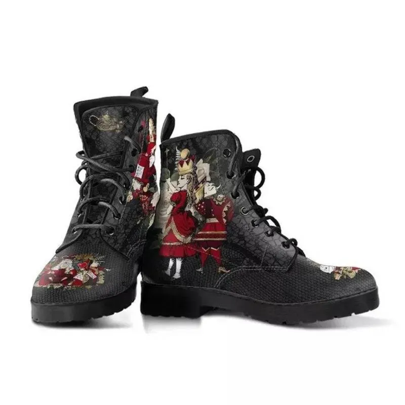 Gothic Oversized Printed Short Boots - Image 5