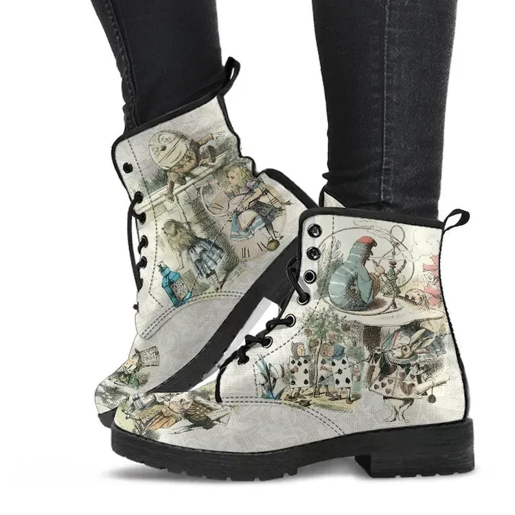 Gothic Oversized Printed Short Boots - Image 9