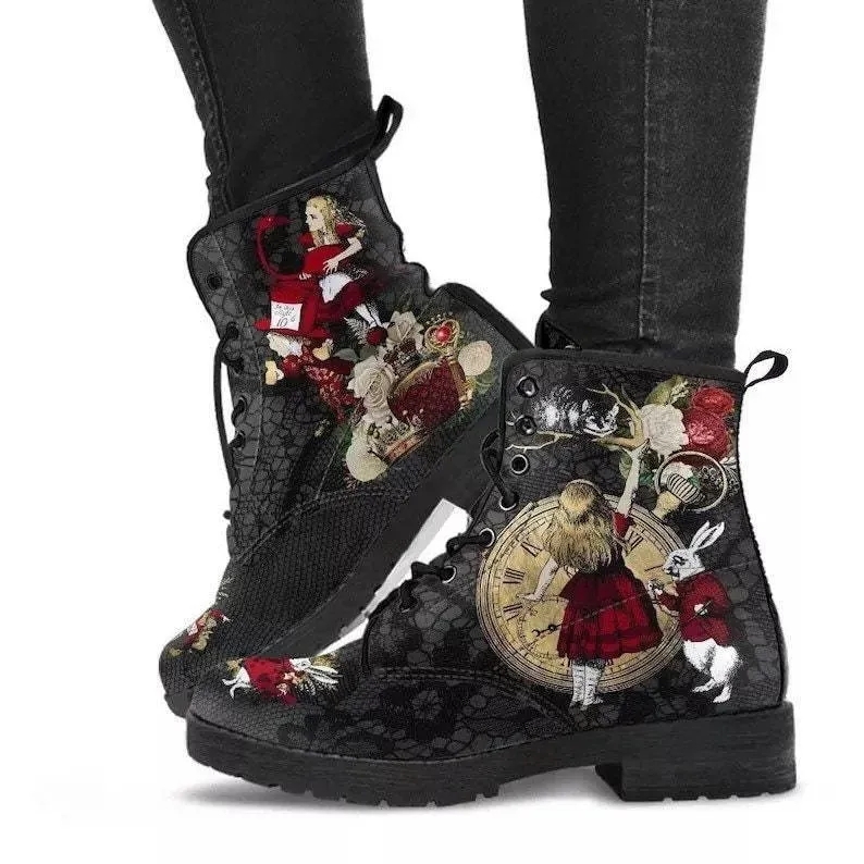 Gothic Oversized Printed Short Boots - Image 18