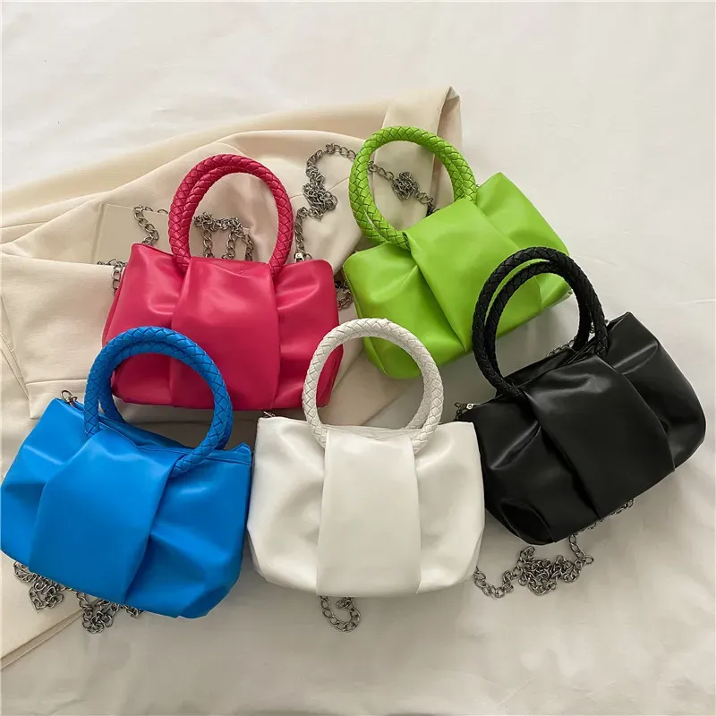 Design Bag Women'S Spring Solid Color Portable Pleated Popular Mini Bag - Image 4