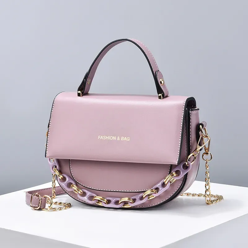 Women Fashion Solid Color Acrylic Chain Tote Bag - Image 12