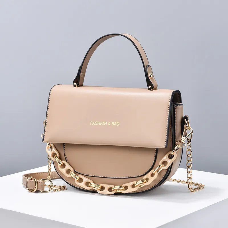 Women Fashion Solid Color Acrylic Chain Tote Bag - Image 18