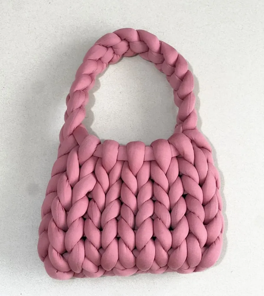 Women Fashion Solid Color Hand-Woven Wool Handbag - Image 22