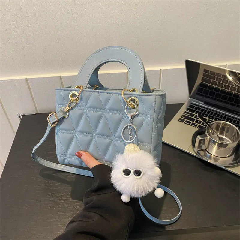 Women'S Fashion Solid Color Rhomboid Handbag