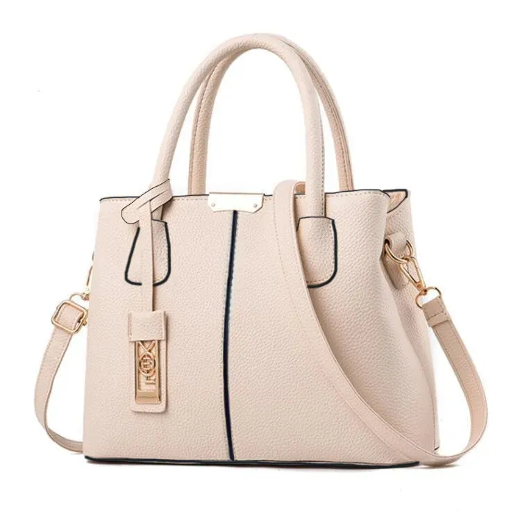 Women Fashionable Large Capacity Square PU Handle Shoulder Bag - Image 5