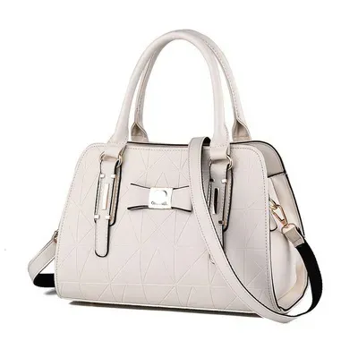Women Fashion Large Capacity Embossed Handle Shoulder Bag - Image 6