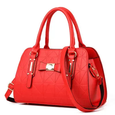 Women Fashion Large Capacity Embossed Handle Shoulder Bag - Image 7