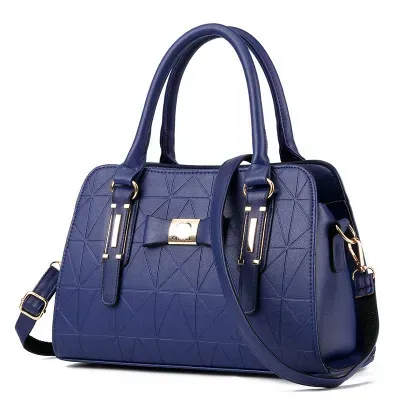 Women Fashion Large Capacity Embossed Handle Shoulder Bag - Image 9
