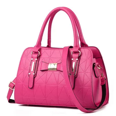 Women Fashion Large Capacity Embossed Handle Shoulder Bag - Image 12