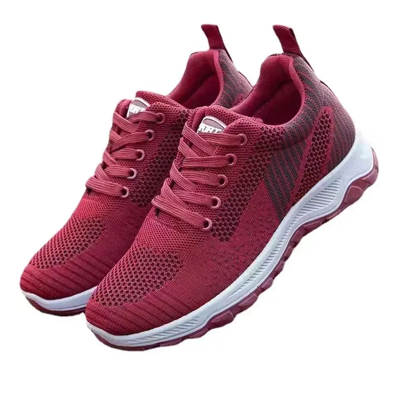 Women Casual Plus Size Flying Fabric Breathable Walking Style Sneaker - Image 5