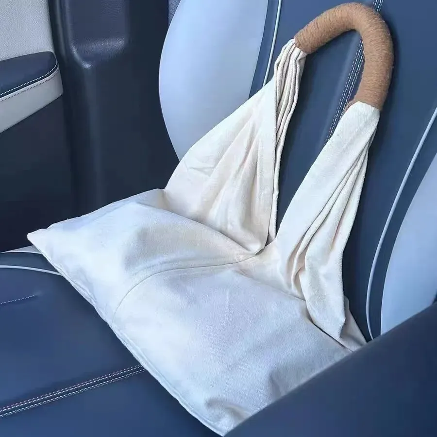 Summer Women Simple Solid Color Large Capacity Canvas Tote