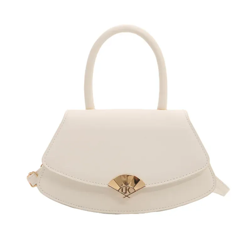 Stylish Solid Color Fan Shoulder Bag - Image 4