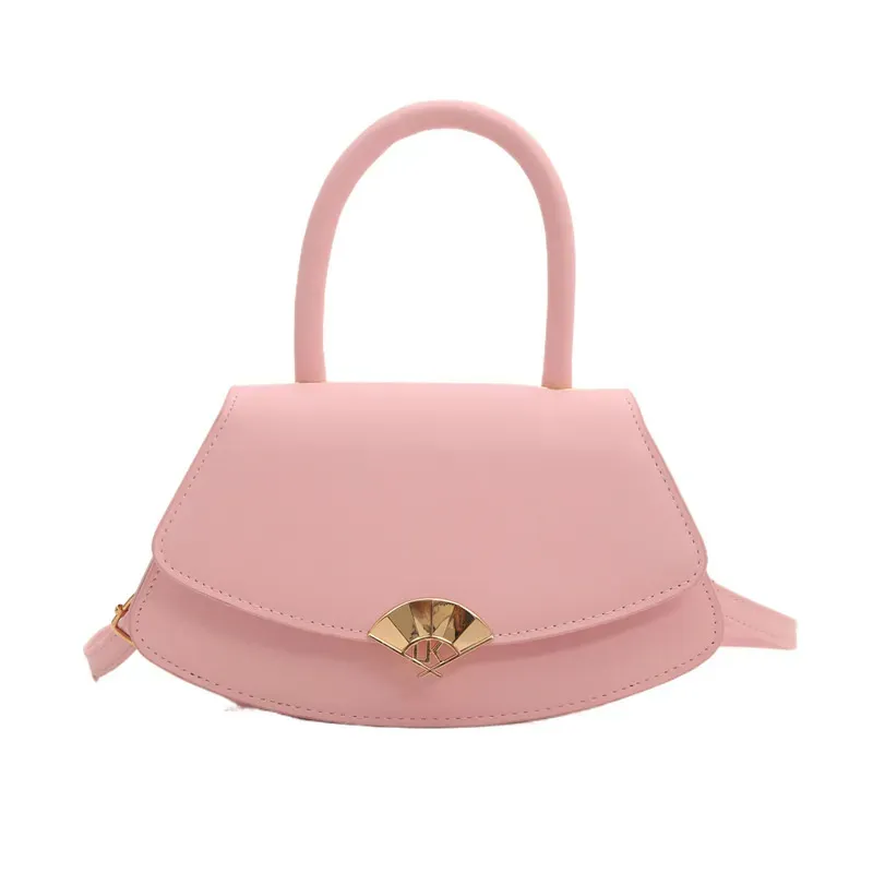 Stylish Solid Color Fan Shoulder Bag - Image 6