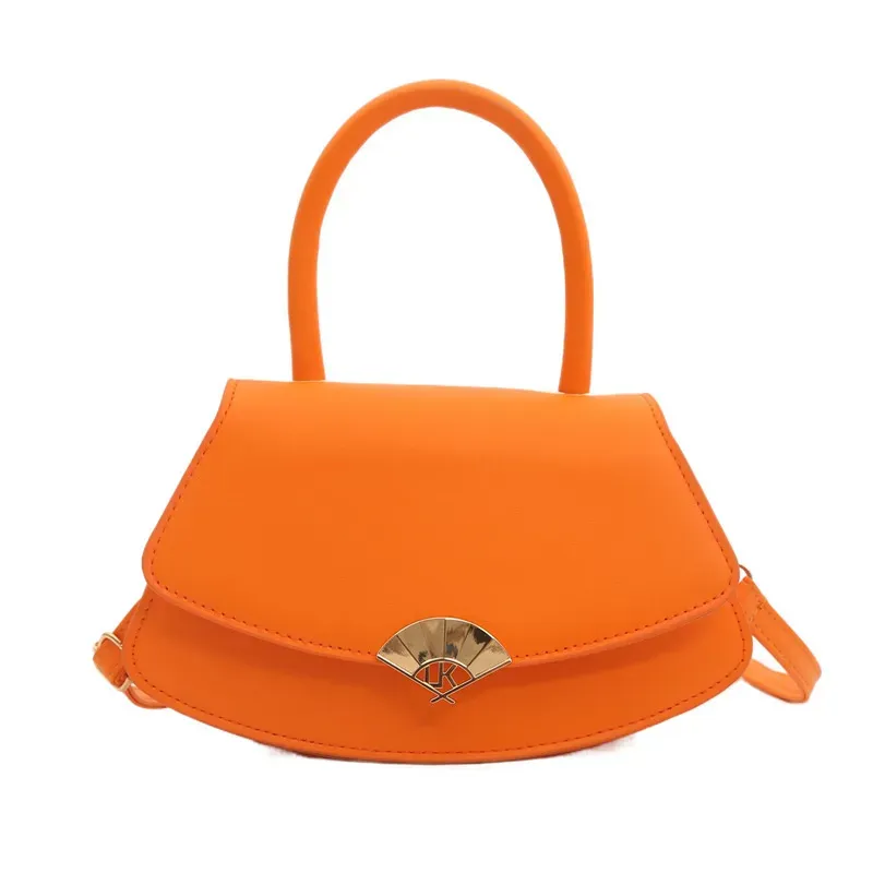Stylish Solid Color Fan Shoulder Bag - Image 7