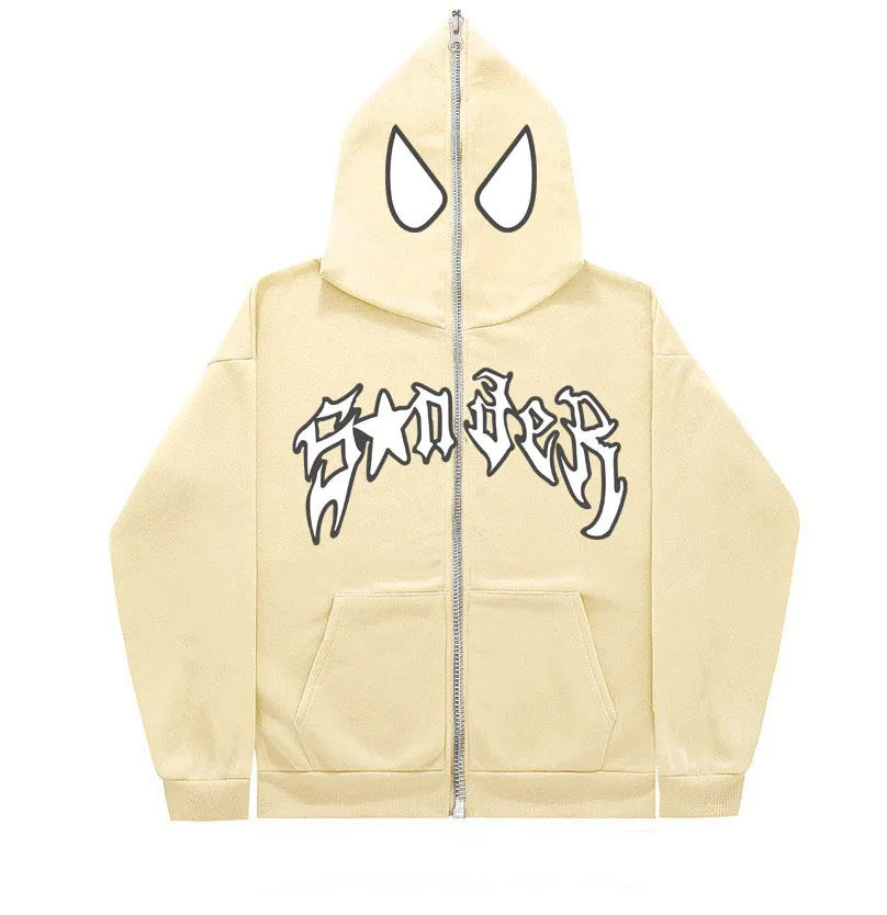 Y2K Unisex Couple Personalized Spider-Print Hoodie - Image 11