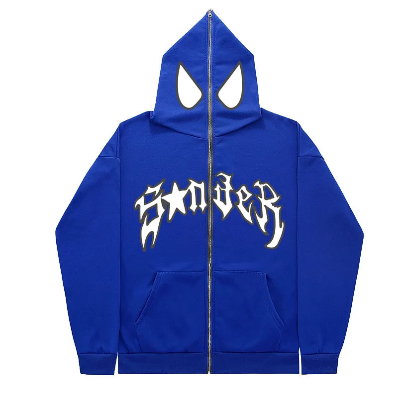 Y2K Unisex Couple Personalized Spider-Print Hoodie - Image 13