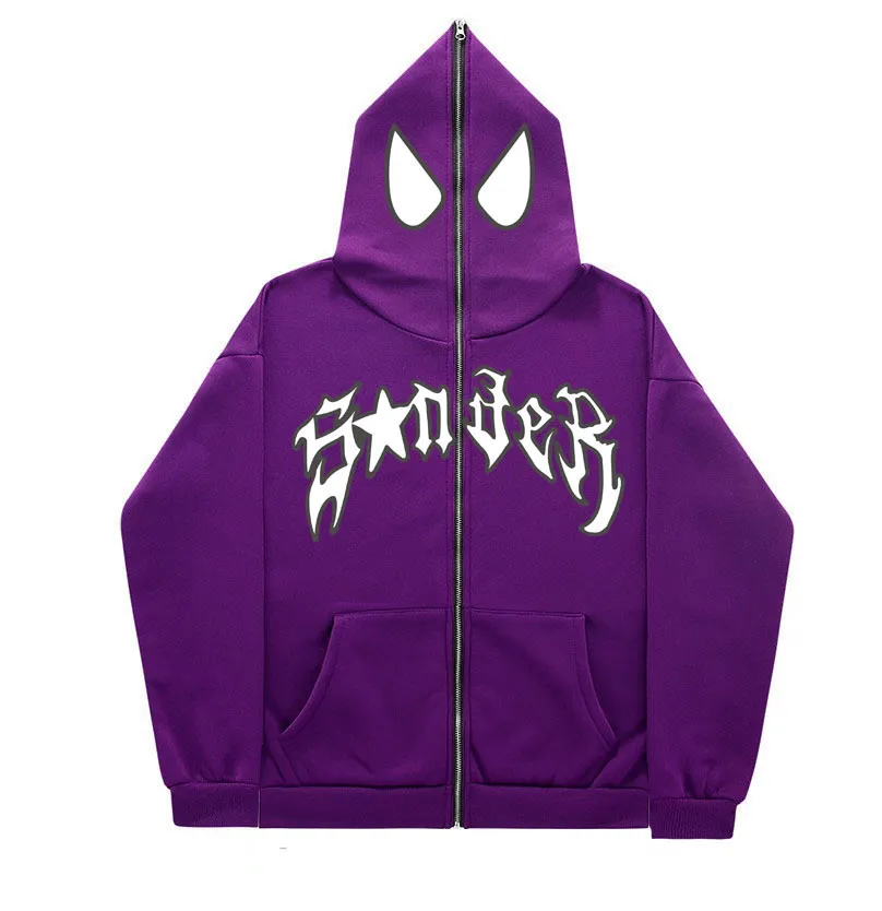 Y2K Unisex Couple Personalized Spider-Print Hoodie - Image 14