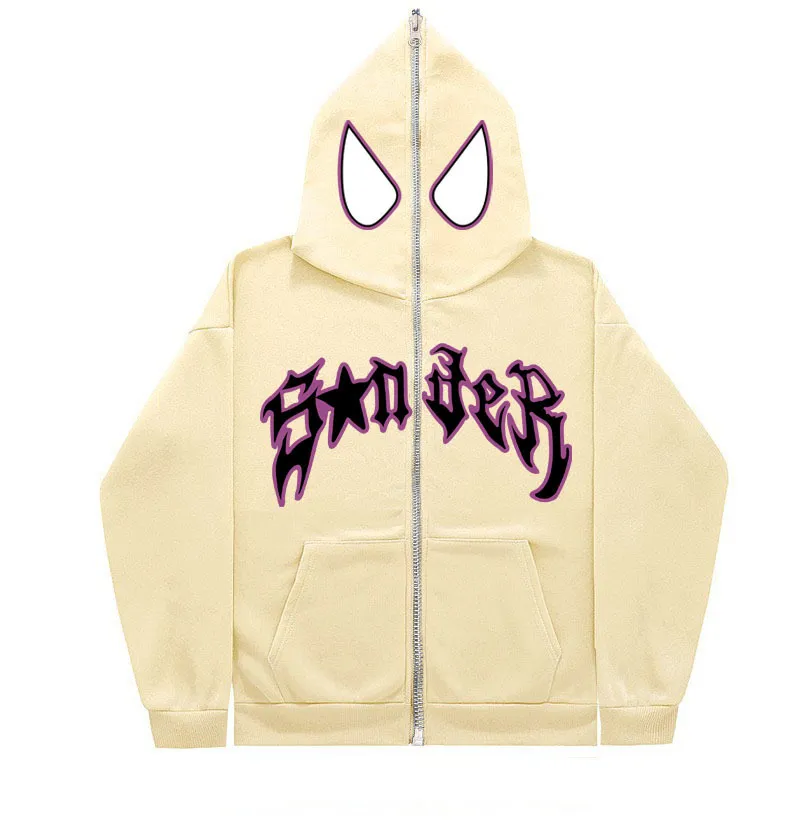 Y2K Unisex Couple Personalized Spider-Print Hoodie - Image 19