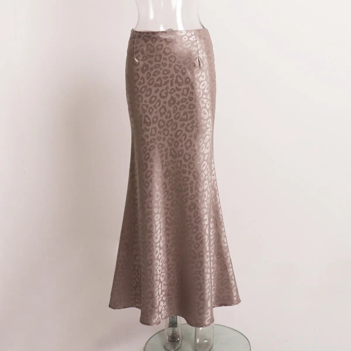 Women Fashion Jacquard Leopard Print Skirt - Image 6