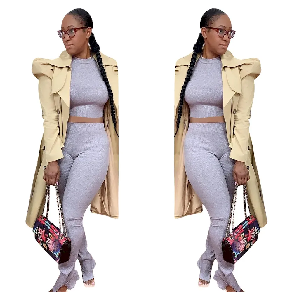 Women Fashion Casual Solid Color Long Coat - Image 4