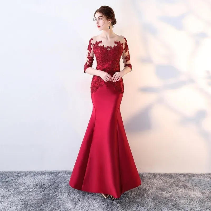 Women Elegant Performance Party Evening Dress