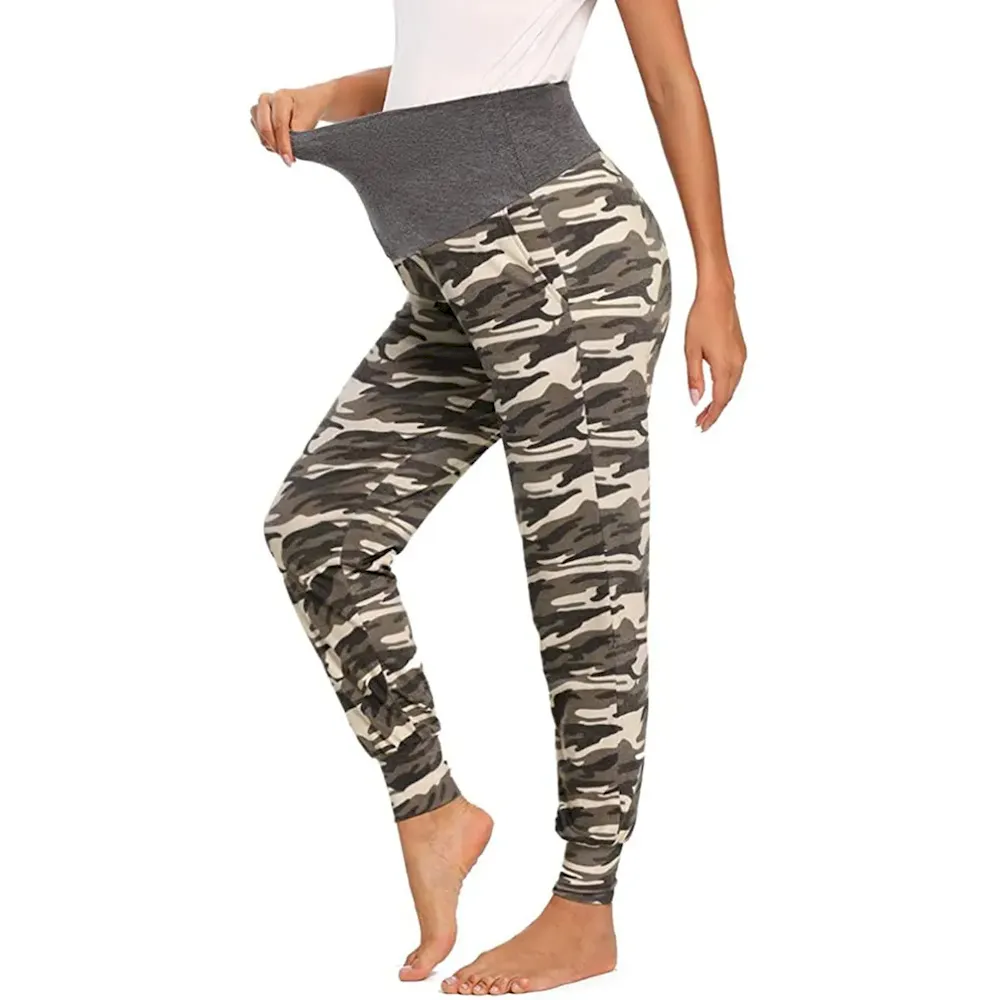 Women Fashion Camouflage Print Pregnant Women Yoga Pants