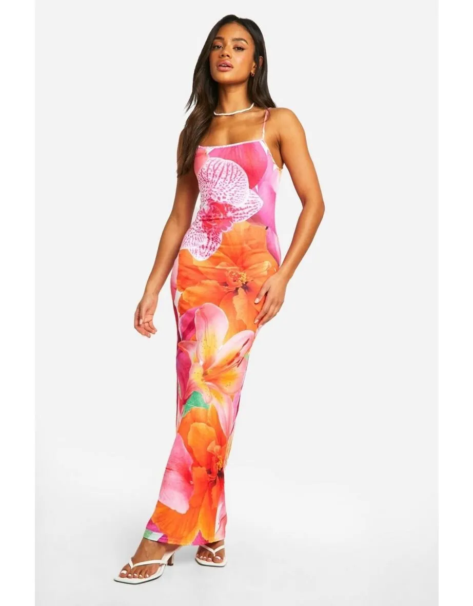 Women Fashion Sexy Vacation Digital Print Slim Fit Camisole Dress - Image 10