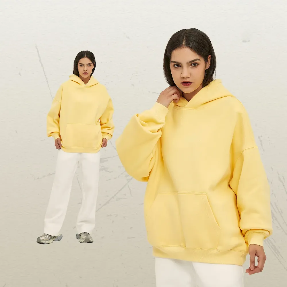 Men Fashion Loose Solid Color Fleece-Lined Hoodies - Image 11