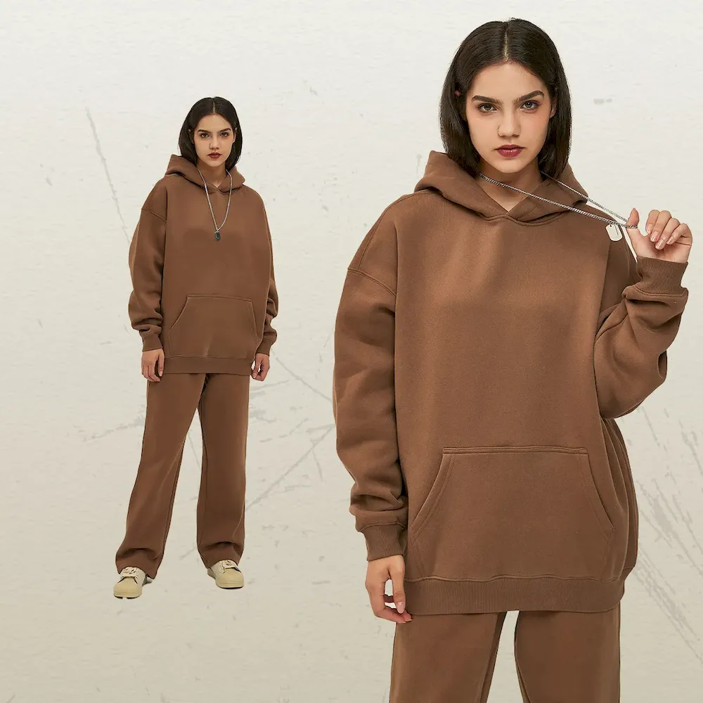 Men Fashion Loose Solid Color Fleece-Lined Hoodies - Image 17